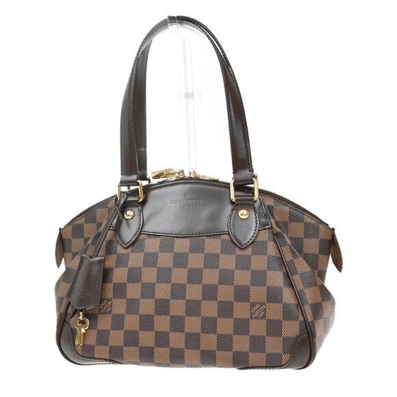 LOUIS VUITTON Verona PM Shoulder Bag Damie Ebene Leather Brown N41117 20EE998 - Picture 1 of 15